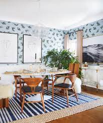 This unique, round wood coffee table would go well with any style, including the modern, farmhouse and boho! My Home Sweet Deesign Dining Room With Anthropologie Murphy Deesign