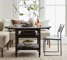 Round kitchen table with leaf. Astoria Round Drop Leaf Dining Table Pottery Barn