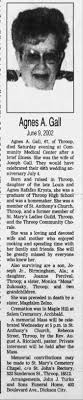 2002 Jun 9 Agnes Gall Obit