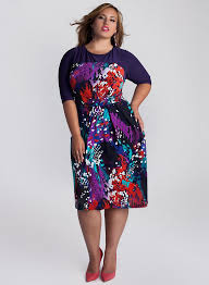 Sapphira Plus Size Dress In Larkspur Combo Plus Size Work Dresses Designer Plus Size Clothing Plus Size Dress
