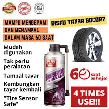 Tayar kereta akan pancit kalau ditinggalkan lama. Ready Stock Masalah Tayar Kereta Bocor Pancit Baiki Tayar Anda Segera Tanpa Buka Tayar Tyre Sealant Tyre Inflator