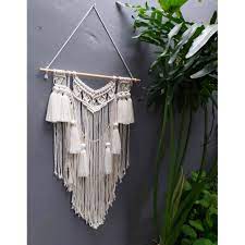Siapa bilang benang wol hanya bisa digunakan untuk merajut pakaian atau benda lain, benang wol juga bisa anda manfaatkan untuk membuat hiasan dinding lho. Macrame Makrame Hiasan Gantung Cutton Rope Benang Katun Hiasan Dinding Shopee Indonesia