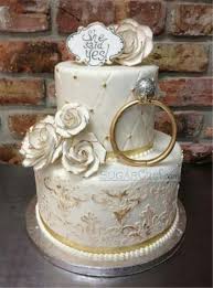 They are especially popular as wedding and engagement cakes. 20 Engagement Party Cakes You Will Like Page 10 Of 20 Yes Delicious Engagement Party Cake Engagement Cake Design Engagement Cakes