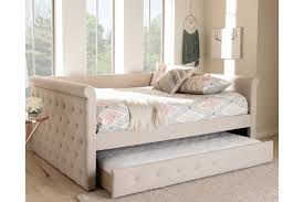 Button Tufted Upholstered Full Daybed With Trundle Ashley Furniture Homestore In 2020 Daybed With Trundle Upholstered Daybed Full Daybed With Trundle