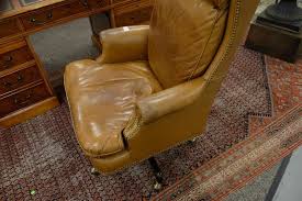 Sold Price Hancock Moore Executive Leather Office Chair Having Brass Rivets And Swivel Base Ht 46 June 6 0120 10 00 Am Edt
