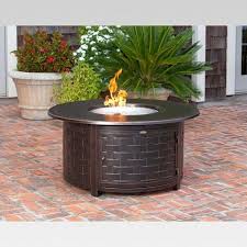 Perissa 40 Woven Round Cast Aluminum Lpg Gas Fire Pit Brown Fire Sense Target Round Fire Pit Table Propane Fire Pit Table Round Propane Fire Pit