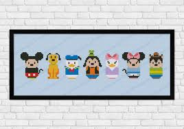 Touch device users, explore by touch or with swipe gestures. Mickey Mouse And Friends Digital Cross Stitch Pattern