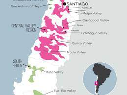 Curico's vineyards are planted with more varieties than anywhere else in chile. Central Valley Chile Map Map Of Central Valley Chile South America Americas