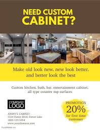 Custom Cabinet Business Flyer Poster Custom Cabinets Flyer Custom