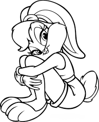 For boys and girls, kids and adults, teenagers and toddlers, preschoolers and older kids at school. Lola Bunny Sitting Coloring Page Free Printable Coloring Pages For Kids