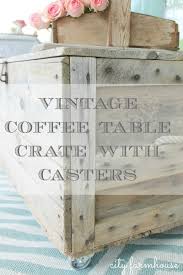 Before i jump into this fun d.i.y., i'd like to ask you to say a prayer for my daddy's surgery today. How To Turn A Vintage Crate Into A Coffee Table With Casters And New Rug City Farmhouse