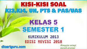 Maybe you would like to learn more about one of these? Kisi Kisi Soal Kelas 5 Semester 1 K13 Revisi 2018 Uh Pts Pas Dicariguru Com