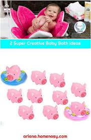 Baby bath tub ring seat infant child toddler kids anti slip safety toy chair feature: 2 Super Creative Baby Bath Ideas Baby Bath Toys Baby Bath Baby Pigs