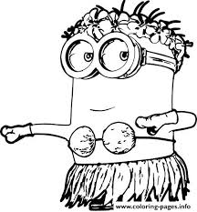 Download and print these luau coloring pages for free. Hawaiian Minion Cute Dancer Coloring Pages Printable