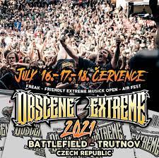 Návštěvnost byla letos menší než v předchozích letech. Obscene Extreme 2021 16 07 2021 3 Days Trutnov Czech Republic Concerts Metal Calendar