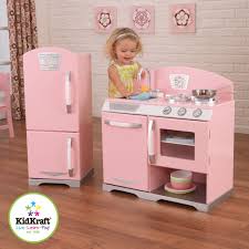 Amazon Com Kidkraft Retro Kitchen And Refrigerator In Pink Toys Games Comes In All Differe Kidkraft Retro Kitchen Wooden Play Kitchen Kitchen Refrigerator