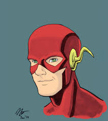 Bellow the sphere draw the jaw and the neck. The Flash Aiming For Comics