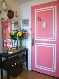 Thrift store dining set + brackets and screws + primer & paint + concrete + concrete. 30 Creative Interior Door Decoration Ideas Personalizing Home Interiors