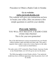 Sometimes you can reset the radio codes on your own, while other times you need to bring it to a dealer. Honda Radio Code Retrieval Honda Dealer Near Edison Nj