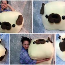 Giant Pug Loaf Pillow By Cornstarch On Etsy Pugs Sewing Stuffed Animals Pugs And Kisses
