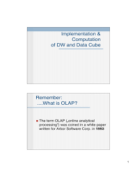 Data cube computation is an essential task in data warehouse implementation. Implementation Computation Of Dw And Data Cube Remember