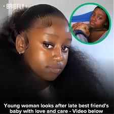 A young lady, promising to love and protect her late best friend's baby as  her own, turned heartbreak into a beautiful act of love and devotion. Video  in the comments. Image: eyamasakhe_ /