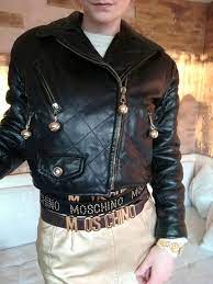 Vintage Moschino Jacket Leather Ramones Jacket Cheap Chic Etsy Leather Jacket Cheap Jacket Fashion