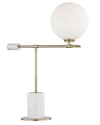 Give Your Office Space A Super Trendy Update With This Chic Table Lamp Featuring A Frosted Glass Orb Aged Brass Hardware And Lamp Table Top Lamps Table Lamp