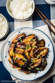 Chinese Eggplant With Garlic Sauce Vegan Cook Crispy And Flavorful Eggplant With The Minimum Oil Eggplant With Garlic Sauce Eggplant Recipes Asian Recipes