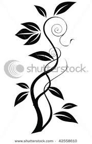 Vector Abstract Swirly Silhouette Of A Vine 42558610 Shutterstock Flower Stencil Digital Flowers Vine Drawing
