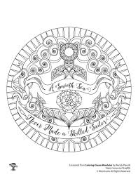 Nautical Anchor Empowering Quote Adult Coloring Page Woo Jr Kids Activities Adult Coloring Mandalas Coloring Pages Inspirational Adult Colouring Printables