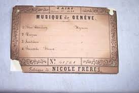 Details About Musique De Geneve 4 Airs Nicole Freres Music Cylinder Music Box Tune Chart