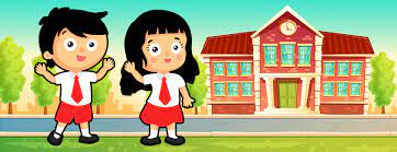 Kumpulan gambar sekolah kartun hitam putih mewarnai gambar sekolah tk versi sedang dengan crayon krayon. Gambar Animasi Anak Sekolah Sd