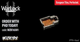 Wizkids warlock tiles is a new line of modular miniature terrain for use with any roleplaying games that features a unique locking system to keep it all together. Warlock Tiles Advanced Starter Set Wizkids Phd Games