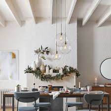 Sculptural Glass 3 Light Globe Chandelier Clear