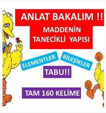7 Sinif Maddenin Tanecikli Yapisi Anlat Bakalim Oyunu Tabu Egitim Oyun Kartlar