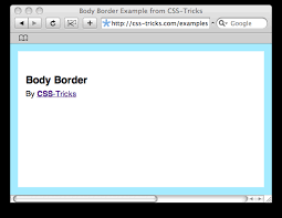 To change the appearance of image borders, you need to use css (cascading style sheets). Creating An Body Border With Css Dzone Web Dev