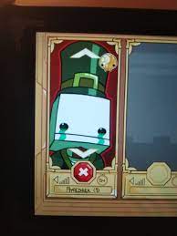 I completed insane mode with gentlemanlinest character, Hatty. : r/ castlecrashers
