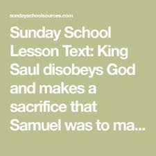 This king david lesson is great for letting the kids see the importance of obeying god in a fun hands on way. 47 King Saul Disobeys God Ideas In 2021 Saul Bible Class Bible Crafts