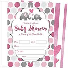 The shower had an elephant. Shower Baby Free Printable Pink Elephant Baby Shower Invitations