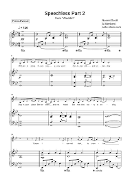 The song was composed by alan menken, with lyrics penned by tim rice. Naomi Scott Speechless Part 2 From Aladdin 2019 Sheet Music For Piano With Letters Download Piano Vocal Sku Pvo0014649 At Note Store Com