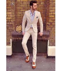 Ivory Groom Tuxedos Business Best Man Slim Suit Formal Wedding Party Evening Su Mens Outfits Wedding Outfit Men Well Dressed Men
