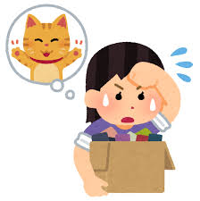 猫の手も借りたい人のイラスト（女性） | かわいいフリー素材集 いらすとや