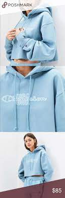 s champion light blue reverse weave cropped hoodie blue champion hoodie cropped hoodie blue champion sweatshirt