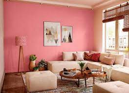 Warm wooden shades of wood, pretty floral wall paintings, and mood lighting all have their effect in creating beautiful bedrooms. Try Pink Accent House Paint Colour Shades For Walls Asian Paints