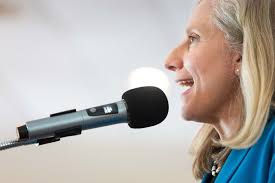 Gubernatorial candidate Abigail Spanberger speaks during a fundraising event