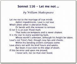 Sonnet 116 Romeo And Juliette Shakespeare Sonnets Sonnet 116 Shakespeare