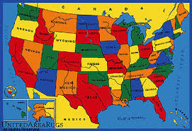 Print a free printable map of australia for your social studies or history project. 3x5 Educational Kids Rug Usa Map American States America Usa School Time New Ebay