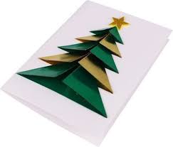 In addition to making origami decorations to trim your tree, you can make your entire tree origami style. Super Origami Christmas Cards Crafts Ideas Christmas Origami Diy Christmas Cards Christmas Cards Handmade