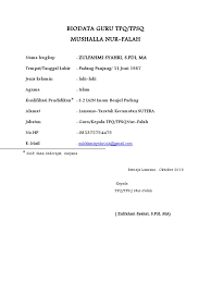 Dan pastinya meningkatkan kredibilitas pemilik biodata. Formulir Biodata Guru Pendidikan Agama Islam